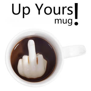Camping And Hiking: White Middle Finger Mug