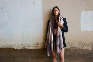 BAMBU TALI skinny wool scarf
