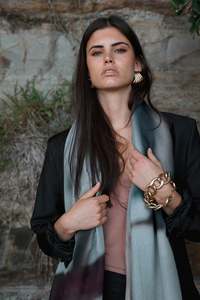 All: SEAWEED SUNSETS skinny wool scarf