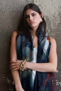 All: THE KOI POND skinny wool scarf