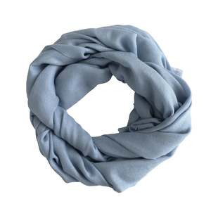 STORMY BLUE - plain wool scarf