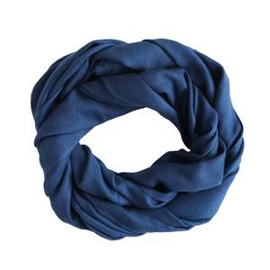 NAVY - plain wool scarf