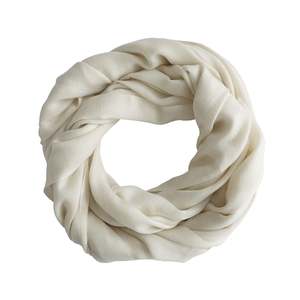 CREAM - plain wool scarf