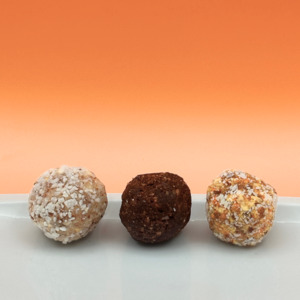 Carrot, Chocolate Hazelnut, Lemon Coconut Balls - Good Food Sisters