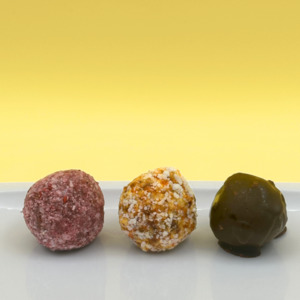 Products: Raspberry, Choc Brownie & Carrot Cake Balls - Good Food Sisters