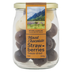 Nature Chocolate Jar - Mixed Freeze Dried Strawberry - Large