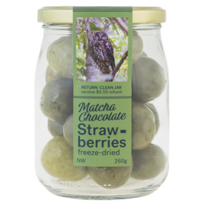 Nature Chocolate Jar - Matcha Freeze Dried Strawberry - Large