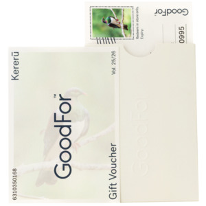 Goodfor Gifts: Nature Gift Voucher - Kererū