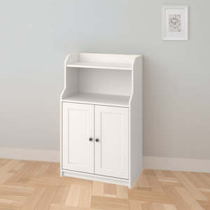 Storage cabinets: IKEA HAUGA Cabinet with 2 doors, white, 70x116 cm