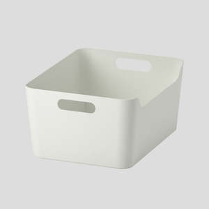 Storage boxes: IKEA UPPDATERA Box, white, 34x24 cm