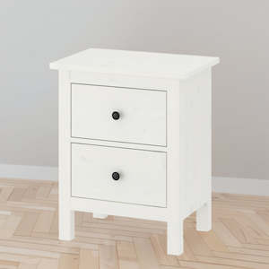 Bedside Tables: IKEA HEMNES Chest of 2 drawers, white stain, 54x66 cm