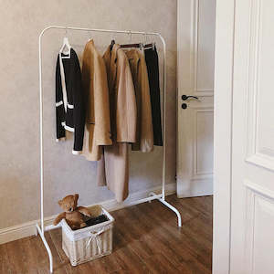 Clothes Organizers: IKEA MULIG clothes rack, white, 99x152 cm