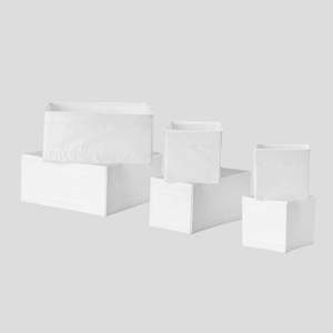 Clothes Organizers: IKEA SKUBB Box, set of 6, white