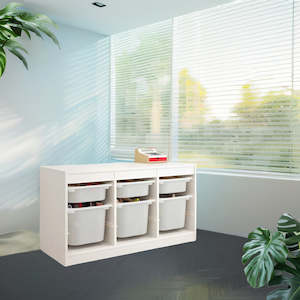 Childrens Storage: IKEA TROFAST Storage combination with 6 boxes, white, 99x44x56 cm