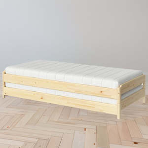 IKEA UTAKER Stackable bed w 2 mattresses, pine, 80x200 cm
