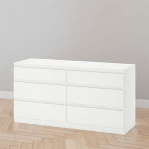 Chest Of Drawers Drawer Units: IKEA KULLEN Chest of 6 drawers, white, 140x72 cm