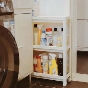 Bathes: IKEA VESKEN Trolley, white, 54x18x71 cm