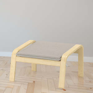 IKEA POANG Footstool, birch veneer/Knisa light beige