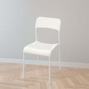 Dresser Dinning: IKEA ADDE Chair, white