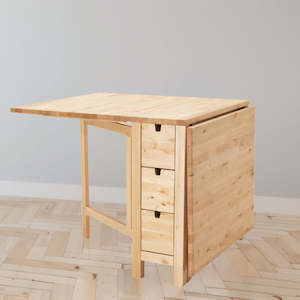 Dresser Dinning: IKEA NORDEN Gateleg table, birch, 26/89/152x80 cm