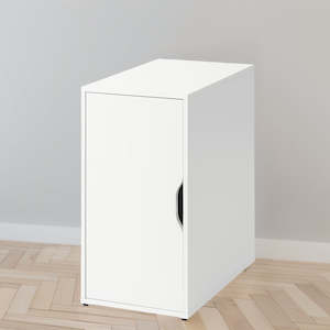 Side Tables: IKEA ALEX Storage unit, white, 36x70 cm