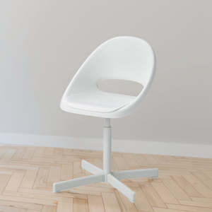 Computer Desks: IKEA LOBERGET / SIBBEN Children's desk chair, white