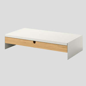 Desk Accessories: IKEA ELLOVEN Monitor stand with drawer, white, 47x26 cm