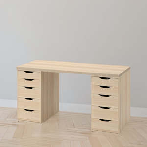 Lagkapten Alex Desk: IKEA LAGKAPTEN / 2 ALEX Desk, 140x60 cm, oak effect