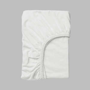 Childrens Beds: IKEA LEN Fitted sheet for ext bed, white, 80x130 cm