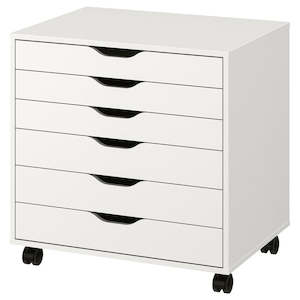 IKEA ALEX Drawer on castors, white, 67x66 cm