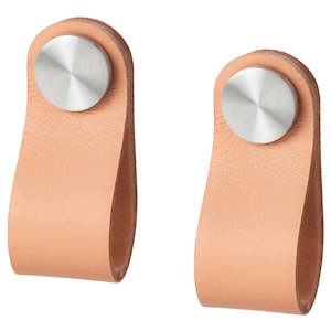 Besta Cabinets: IKEA OSTERNAS leather handle, tanned leather, 65 mm, 2 pack