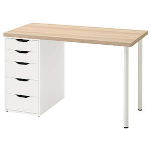 IKEA LAGKAPTEN / ALEX Desk, 120x60 cm, oak/white