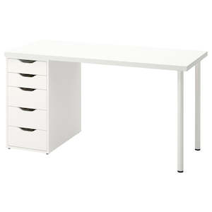 IKEA LAGKAPTEN / ALEX Desk, 140x60 cm, white