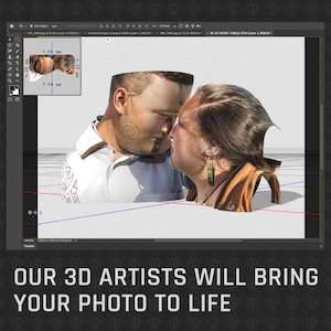 NZ Made Personalised Large 3D Photo Crystal CUBE - 70mm x 70mm x 70mm