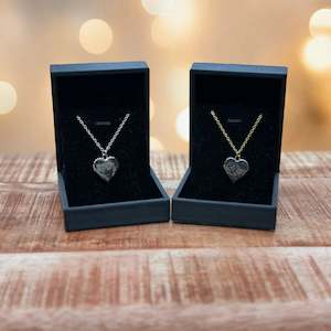 Laser Engraved Jewellery: Stainless Steel Personalised Photo & Text Heart Shaped Necklace
