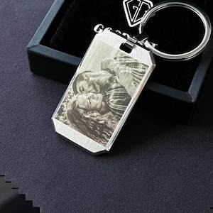 NZ Made Personalised Custom Photo & Text Keychain