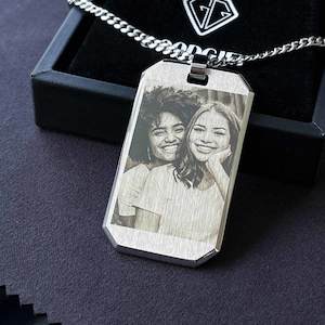 NZ Made Personalised Custom Photo & Text Necklace