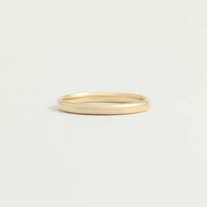 Yellow Gold Wedding Band - 2mm Wide - Rounded - Polished
