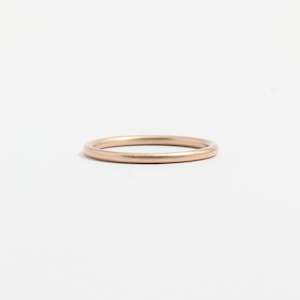 Rose Gold: Rose Gold Wedding Band - 1.5mm Wide - Rounded - Matte