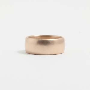 Rose Gold Wedding Band - 6mm Wide - Flat - Polished