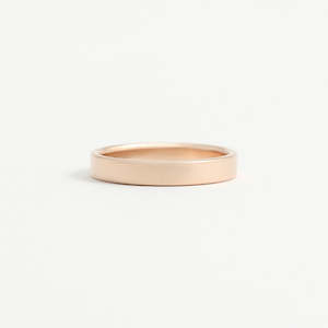 Rose Gold: Rose Gold Wedding Band - 5mm Wide - Rounded - Polished