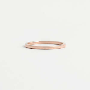 Rose Gold Wedding Band - 1.5mm Wide - Flat - Polished