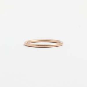 Rose Gold Wedding Band - 1.5mm Wide - Rounded - Matte
