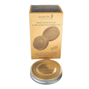 Preserving Pantry: Metal Lids with Fresh Seal Button for preserving & storage 12 Pack