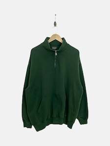 90's Plain Vintage Quarterzip Sweatshirt Size XL