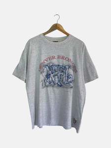 Pro Sports: 90's NFL Denver Broncos Embroidered Vintage T-Shirt Size L