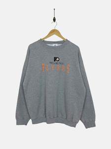 Pro Sports: 90's Philadelphia Flyers Embroidered Vintage Sweatshirt Size L-XL