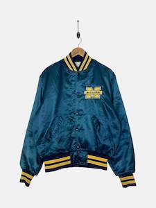 University: 90's Michigan University Embroidered Holloway Satin Bomber Vintage Jacket Size S