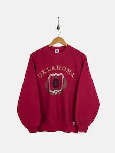 University: 90's Oklahoma USA Made Embroidered Vintage Sweatshirt Size 8-10