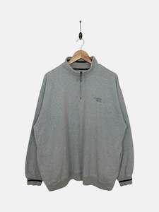 Collared Sweatshirts: 90's Dallas Cowboys Embroidered Quarterzip Sweatshirt Size 2XL